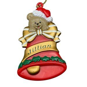 Stravina 1998 Personalized Christmas tree Ornaments Jillian Bell bear holly READ